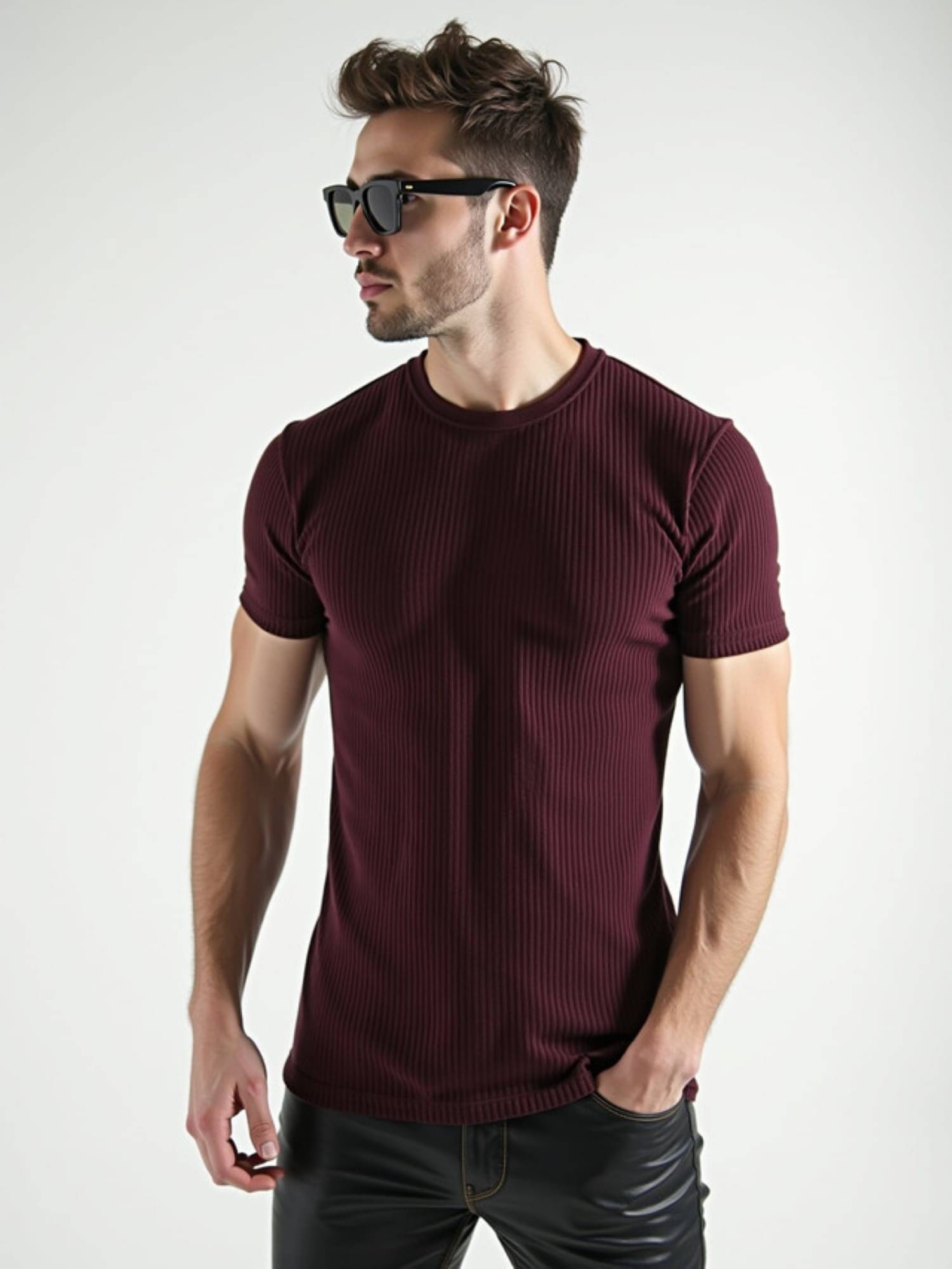 fashion and youth Cotton Blend Regular Fit Solid Half Sleeves Men's Round T-Shirt - Maroon ( Pack of 1 ) fashion and youth Cotton Blend Regular Fit Solid Half Sleeves Men's Round T-Shirt - Maroon ( Pack of 1 )