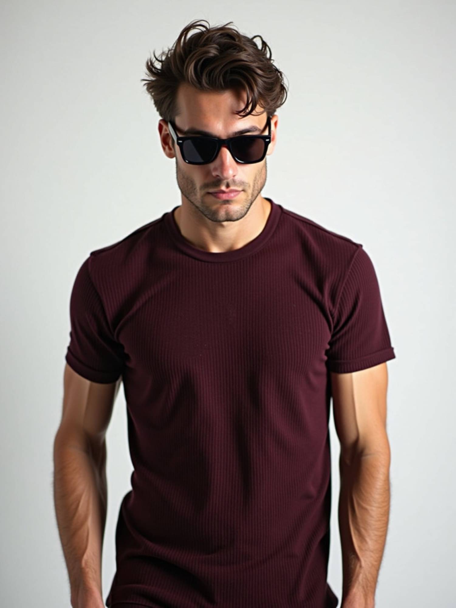    			fashion and youth Cotton Blend Regular Fit Solid Half Sleeves Men's Round T-Shirt - Maroon ( Pack of 1 )