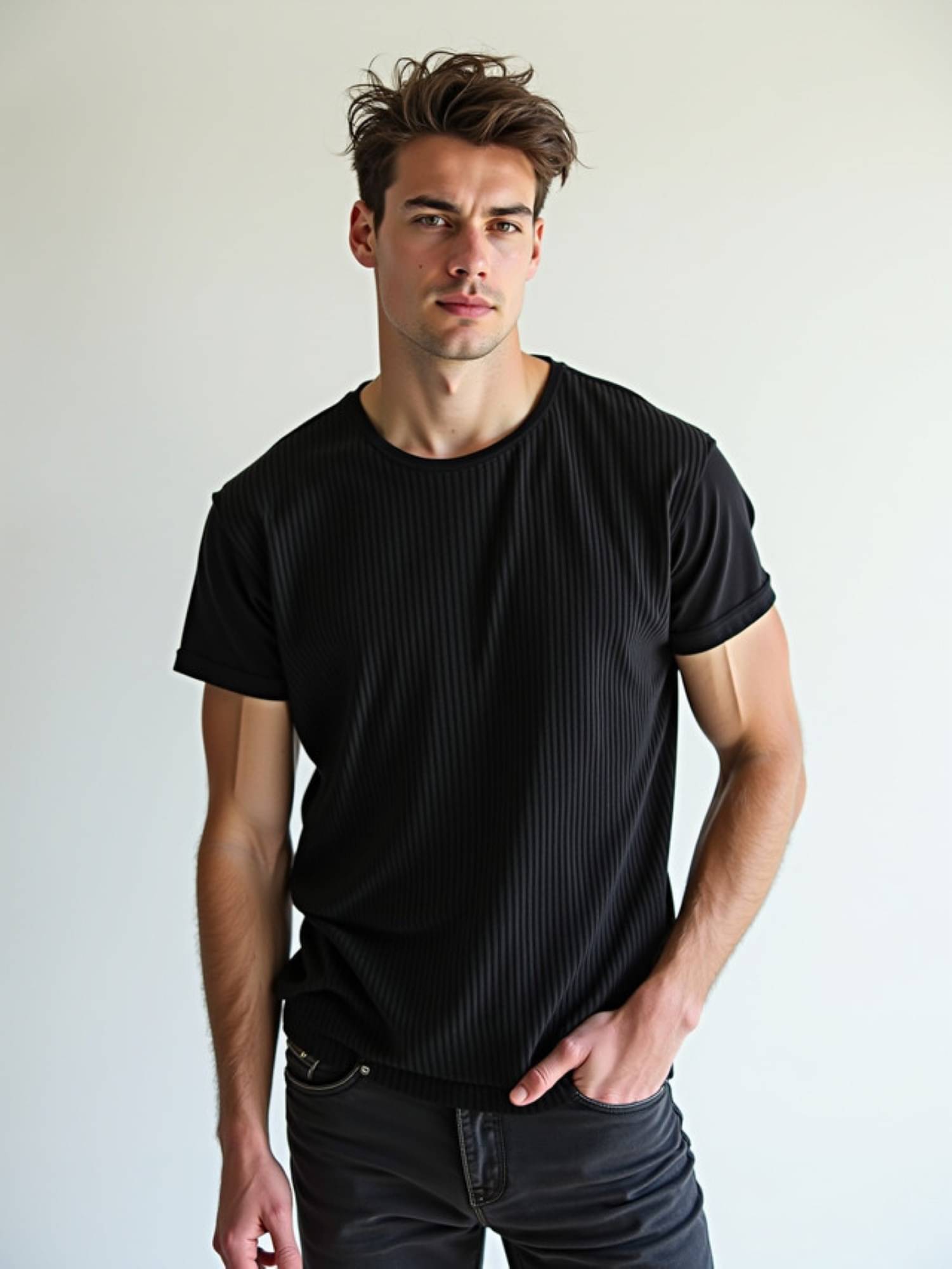 fashion and youth Cotton Blend Regular Fit Solid Half Sleeves Men's Round T-Shirt - Black ( Pack of 1 ) fashion and youth Cotton Blend Regular Fit Solid Half Sleeves Men's Round T-Shirt - Black ( Pack of 1 )