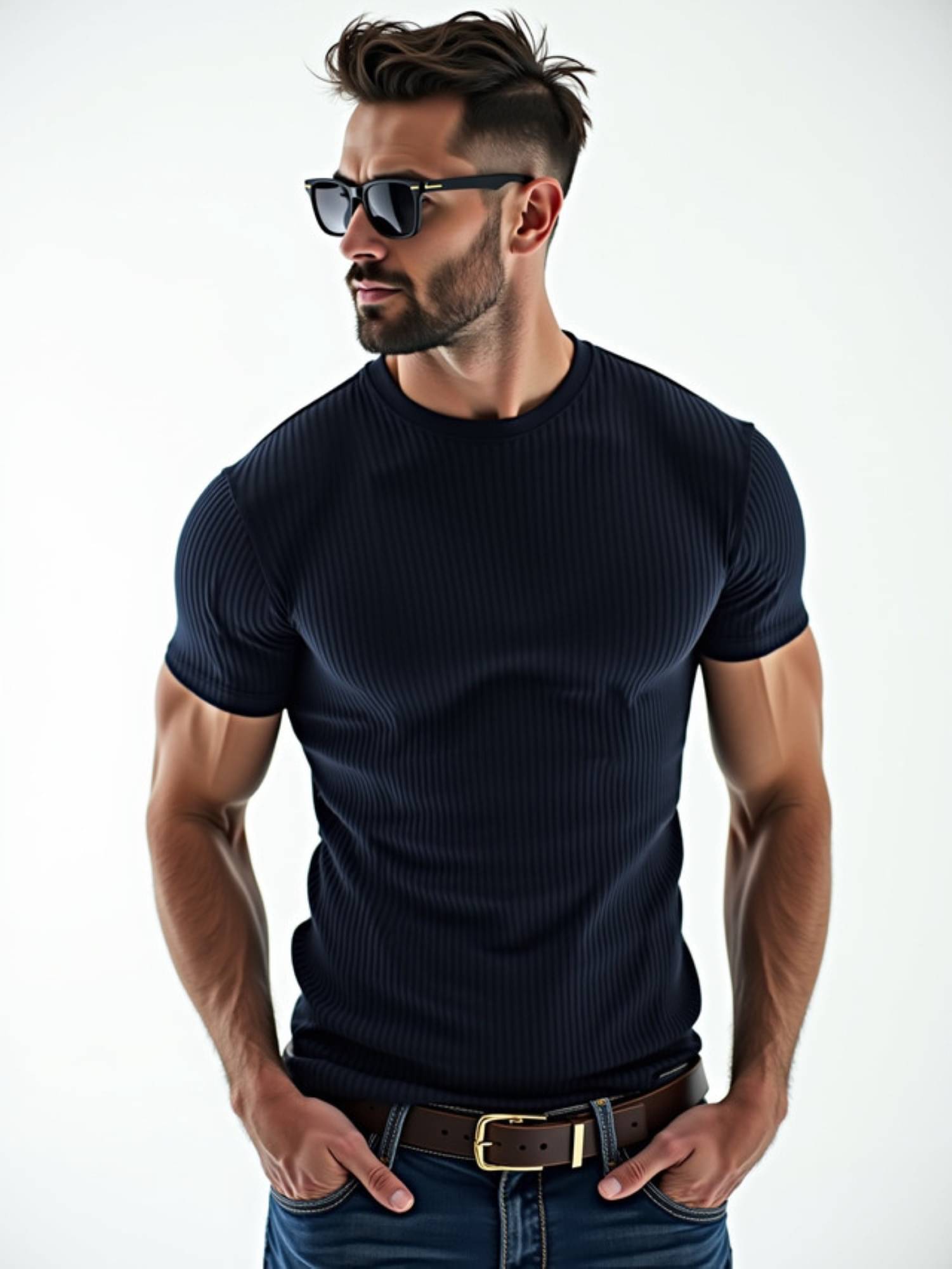 fashion and youth Cotton Blend Regular Fit Solid Half Sleeves Men's Round T-Shirt - Navy Blue ( Pack of 1 ) fashion and youth Cotton Blend Regular Fit Solid Half Sleeves Men's Round T-Shirt - Navy Blue ( Pack of 1 )