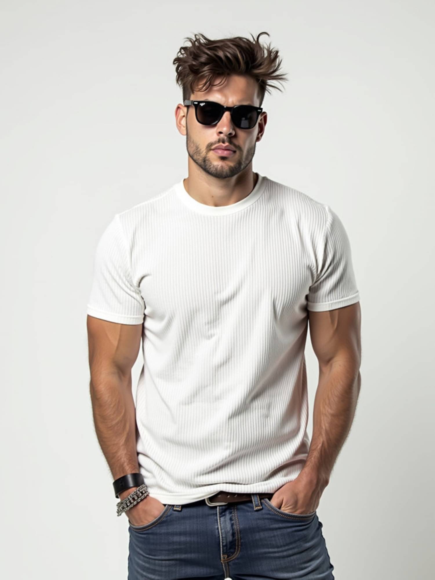 fashion and youth Cotton Blend Regular Fit Solid Half Sleeves Men's Round T-Shirt - White ( Pack of 1 ) fashion and youth Cotton Blend Regular Fit Solid Half Sleeves Men's Round T-Shirt - White ( Pack of 1 )