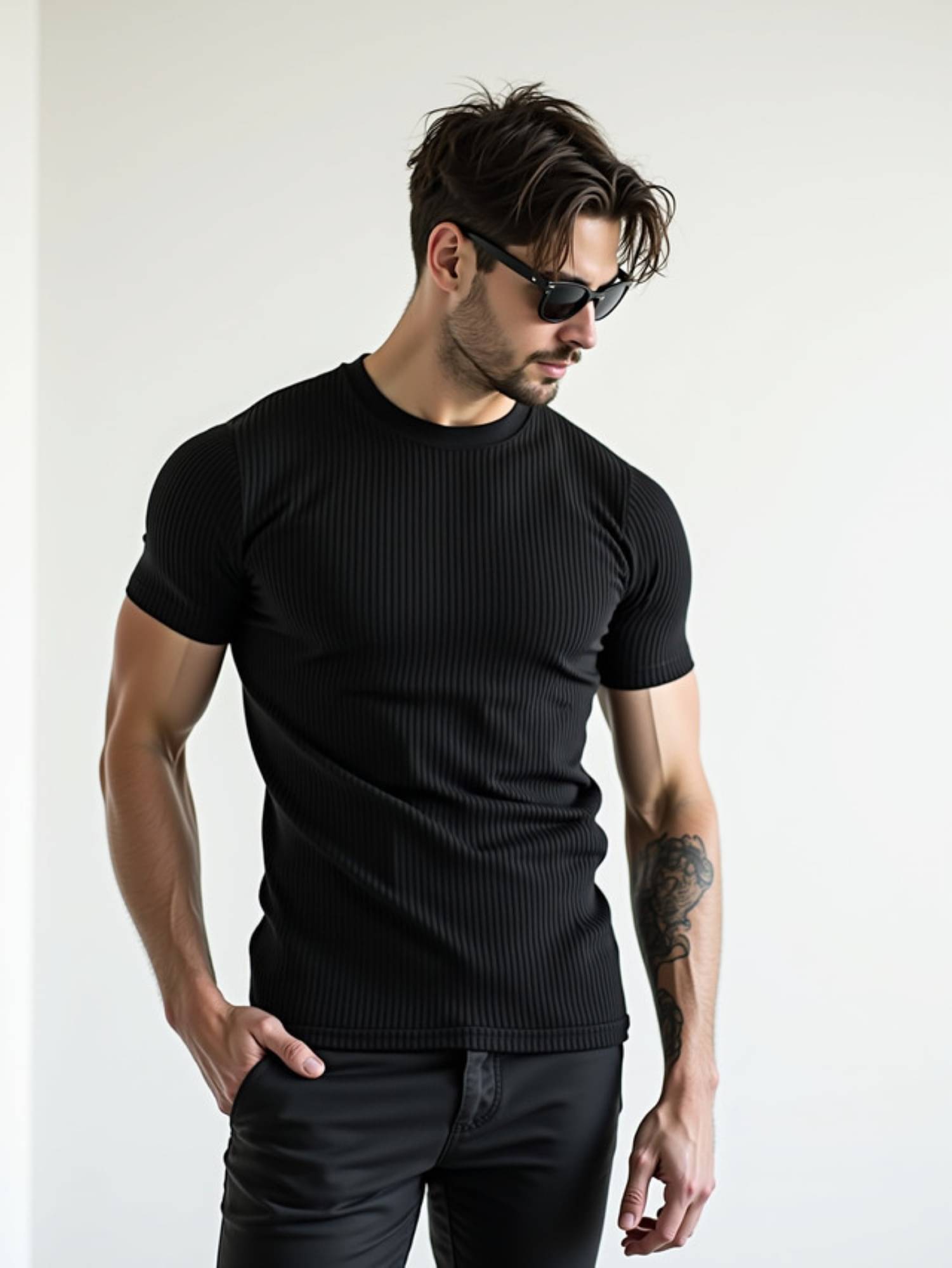 fashion and youth Cotton Blend Regular Fit Solid Half Sleeves Men's Round T-Shirt - Black ( Pack of 1 ) fashion and youth Cotton Blend Regular Fit Solid Half Sleeves Men's Round T-Shirt - Black ( Pack of 1 )