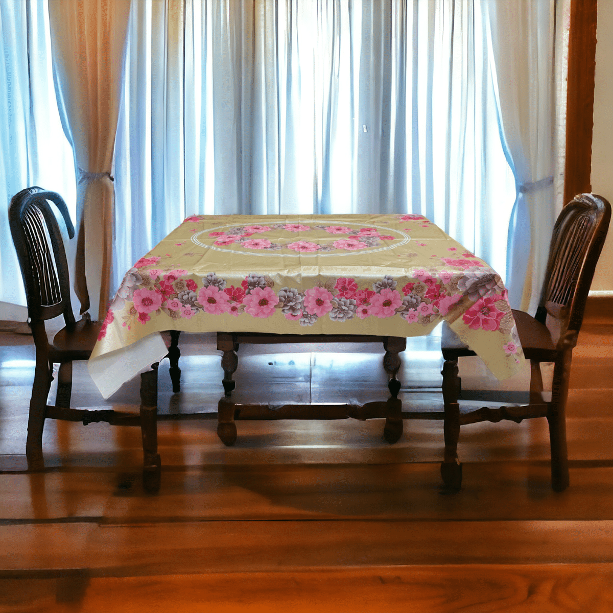 mopak decor Printed Polyester 4 Seater Rectangle Table Cover ( 137 x 91 ) cm Pack of 1 Gold mopak decor Printed Polyester 4 Seater Rectangle Table Cover ( 137 x 91 ) cm Pack of 1 Gold