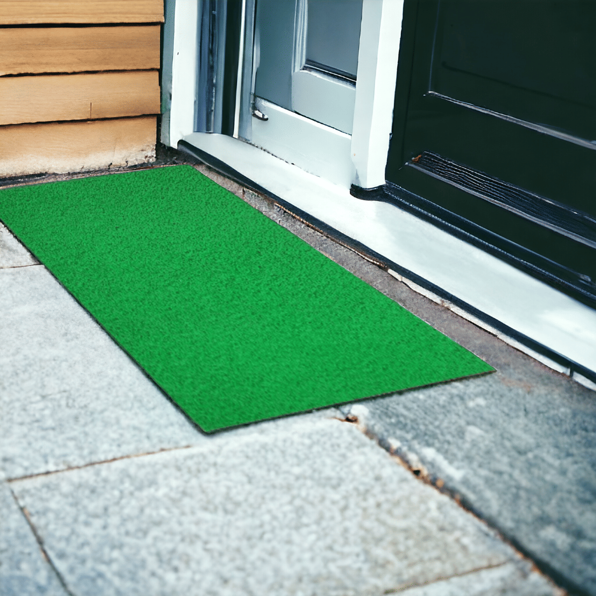 mopak decor Set of 1 Anti-skid Polypropylene Door Mat ( 60 X 45 cm ) Green