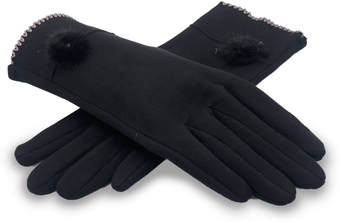 Alamos Black Women's Woollen Gloves ( Pack of 1 )     			Alamos Black Women's Woollen Gloves ( Pack of 1 )