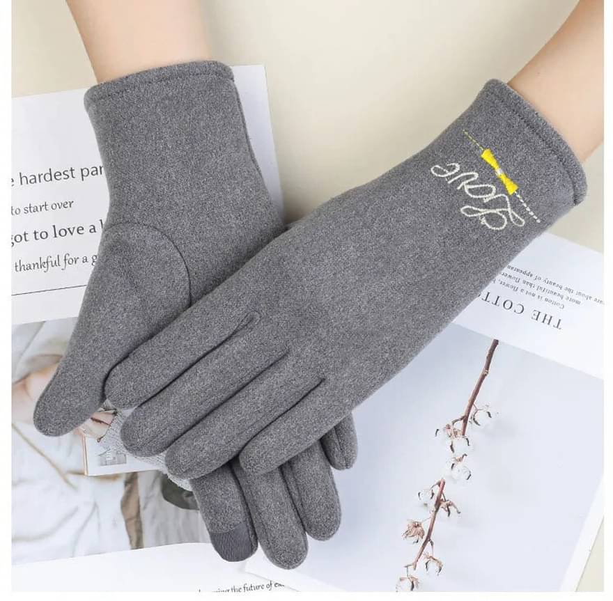     			Alamos Gray Polyester Men's Woollen Gloves ( Pack of 1 )