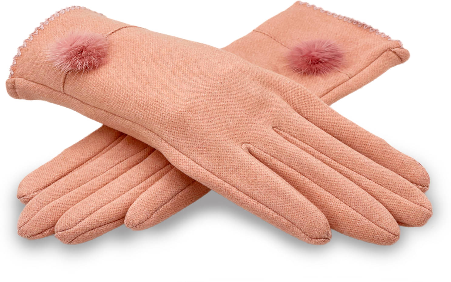     			Alamos PeachPuff Polyester Men's Woollen Gloves ( Pack of 1 )