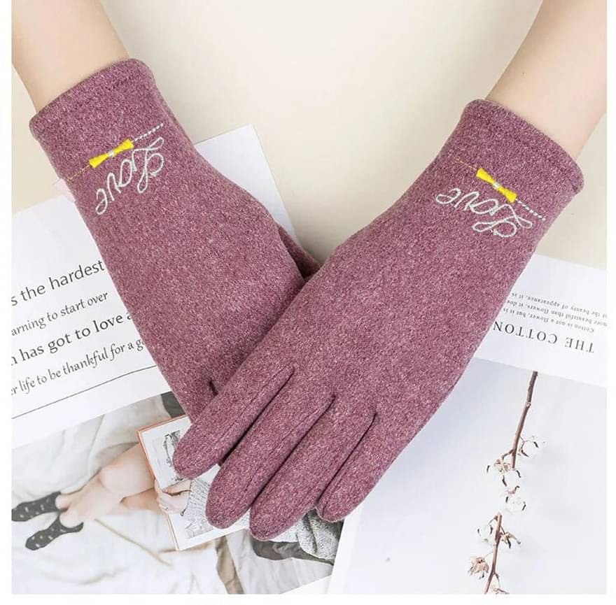     			Alamos Purple Polyester Men's Woollen Gloves ( Pack of 1 )