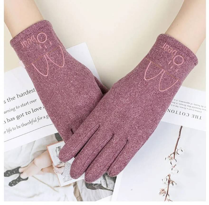     			Alamos Purple Women's Woollen Gloves ( Pack of 1 )