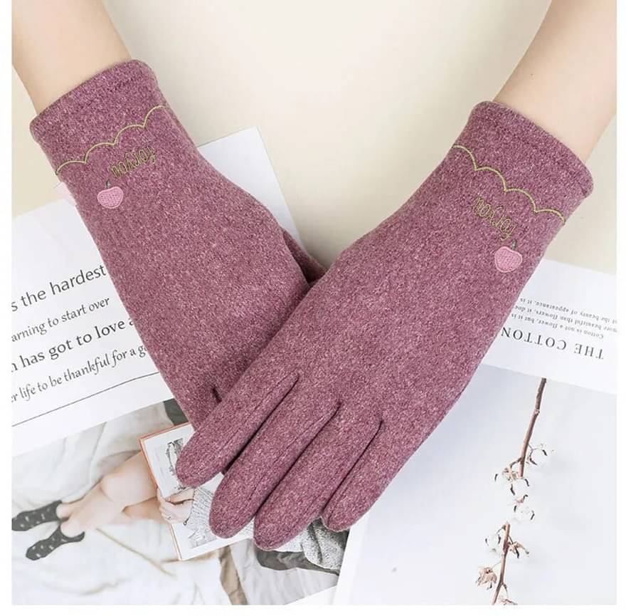     			Alamos Purple Women's Woollen Gloves ( Pack of 1 )