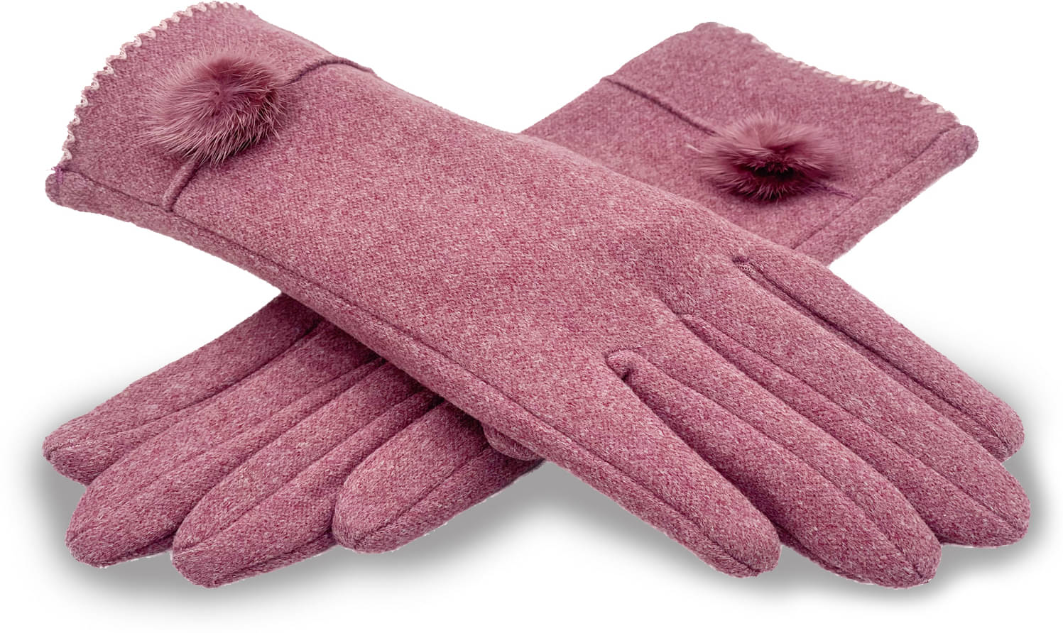     			Alamos Purple Women's Woollen Gloves ( Pack of 1 )
