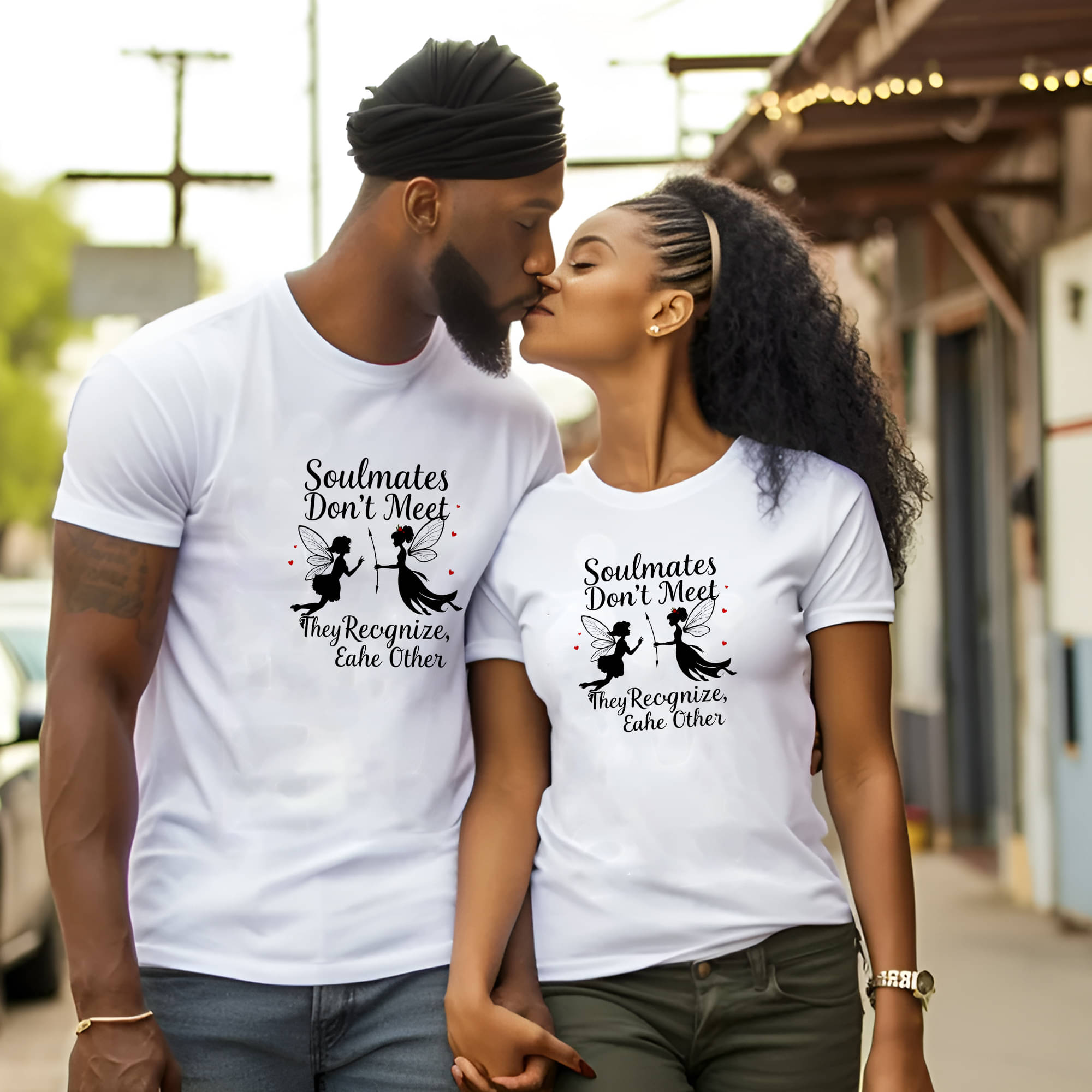 BINAYAK White Cotton Regular Fit Couple T-Shirt BINAYAK White Cotton Regular Fit Couple T-Shirt
