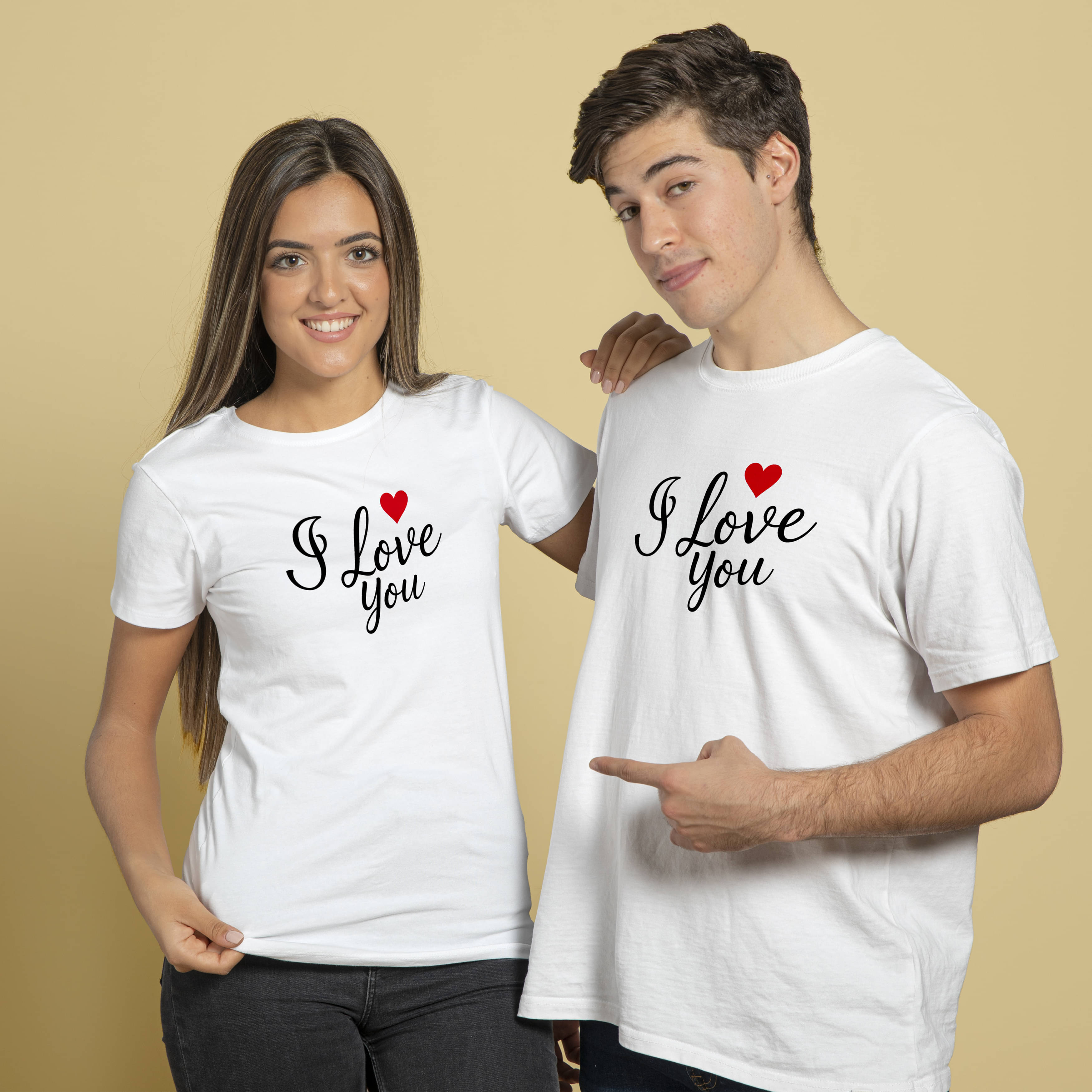     			BINAYAK White Cotton Regular Fit Couple T-Shirt