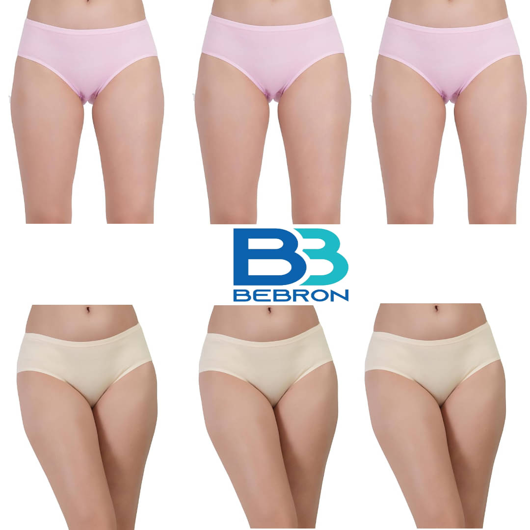     			Bebron Pack of 6 Cotton Lycra Hipster For Women ( Multicolor10 )