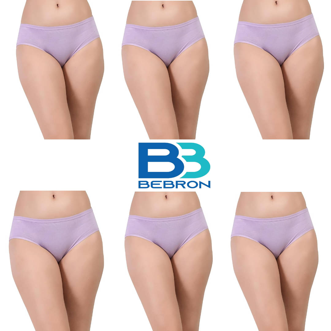 Bebron Pack of 6 Cotton Lycra Hipster For Women ( Purple ) Bebron Pack of 6 Cotton Lycra Hipster For Women ( Purple )