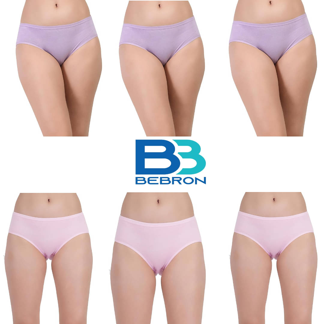     			Bebron Pack of 6 Cotton Lycra Hipster For Women ( Multicolor3 )