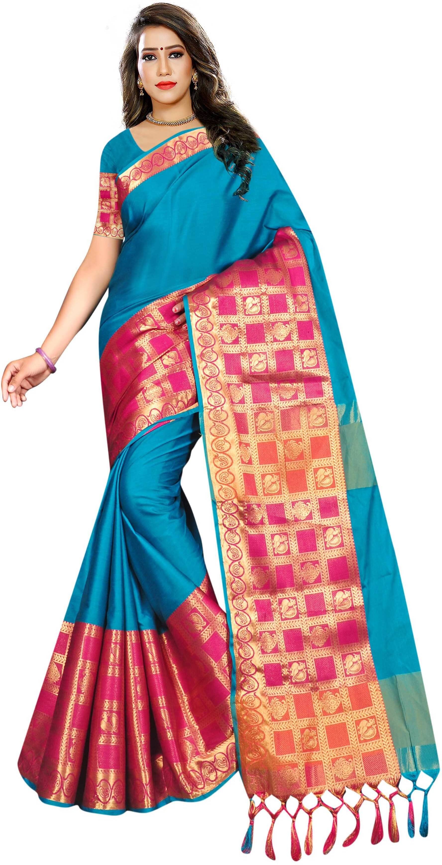 Indian Fashionista Jacquard Embellished Saree With Unstitched Blouse Piece ( Multicolor1 ) Indian Fashionista Jacquard Embellished Saree With Unstitched Blouse Piece ( Multicolor1 )