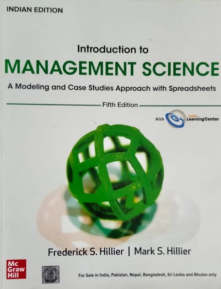 Introduction to Management Science (English, Paperback, Frederick S. Hillier, Mark S. Hillier) Introduction to Management Science (English, Paperback, Frederick S. Hillier, Mark S. Hillier)