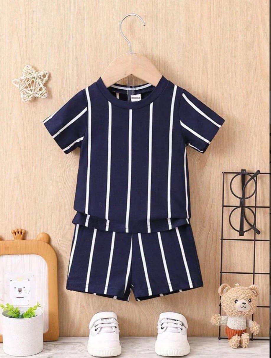     			ODIMENT Pack of 1 Unisex Cotton T-Shirt & Shorts Set ( Navy )