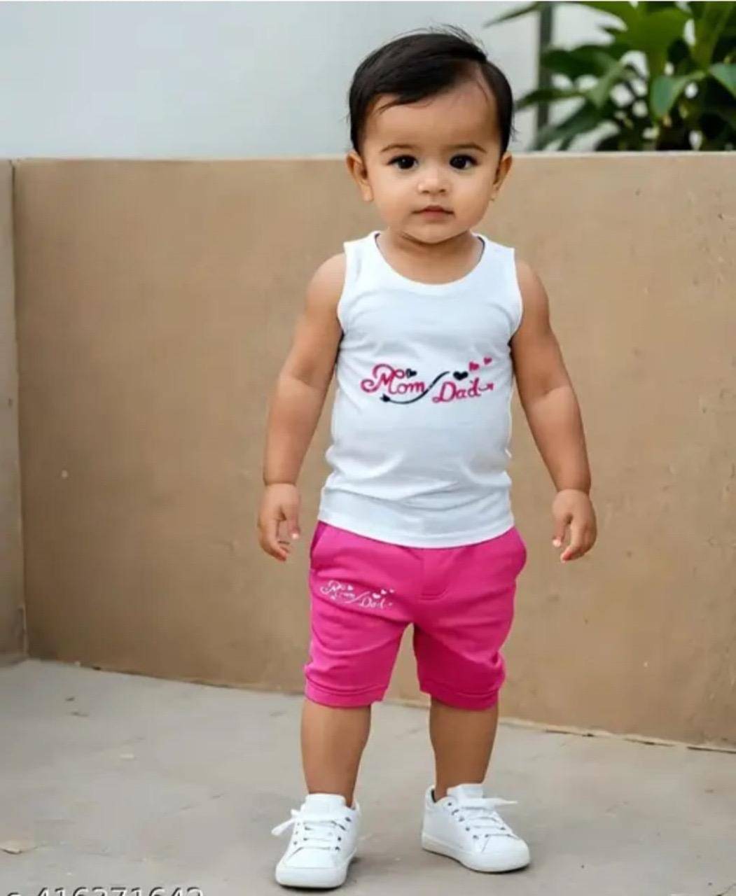     			ODIMENT Pack of 1 Unisex Cotton T-Shirt & Shorts Set ( White )