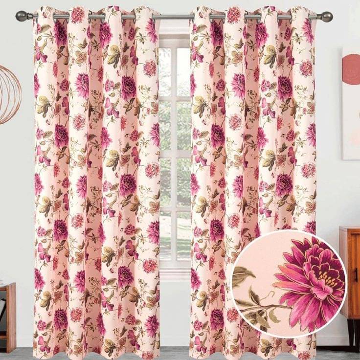 S23 Graphic Room Darkening Eyelet Curtain 9 ft ( Pack of 1 ) - Red S23 Graphic Room Darkening Eyelet Curtain 9 ft ( Pack of 1 ) - Red
