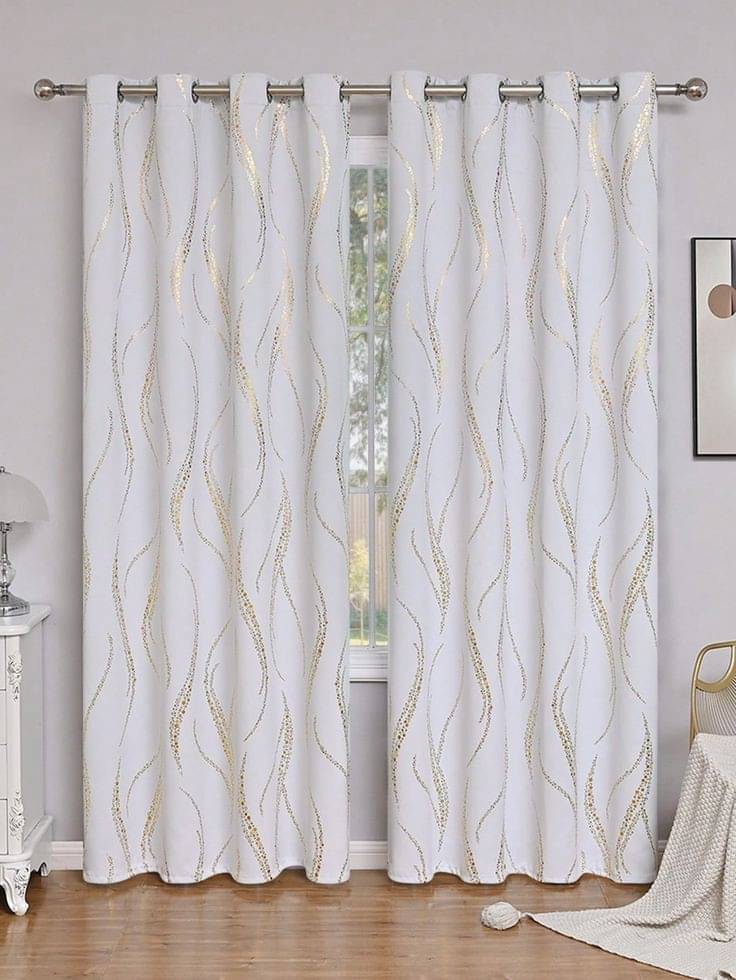     			S23 Graphic Room Darkening Eyelet Curtain 9 ft ( Pack of 1 ) - Pink