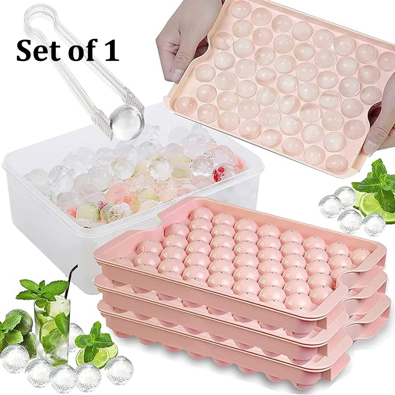     			Stysol Ice Tray  Peach 1 Pcs