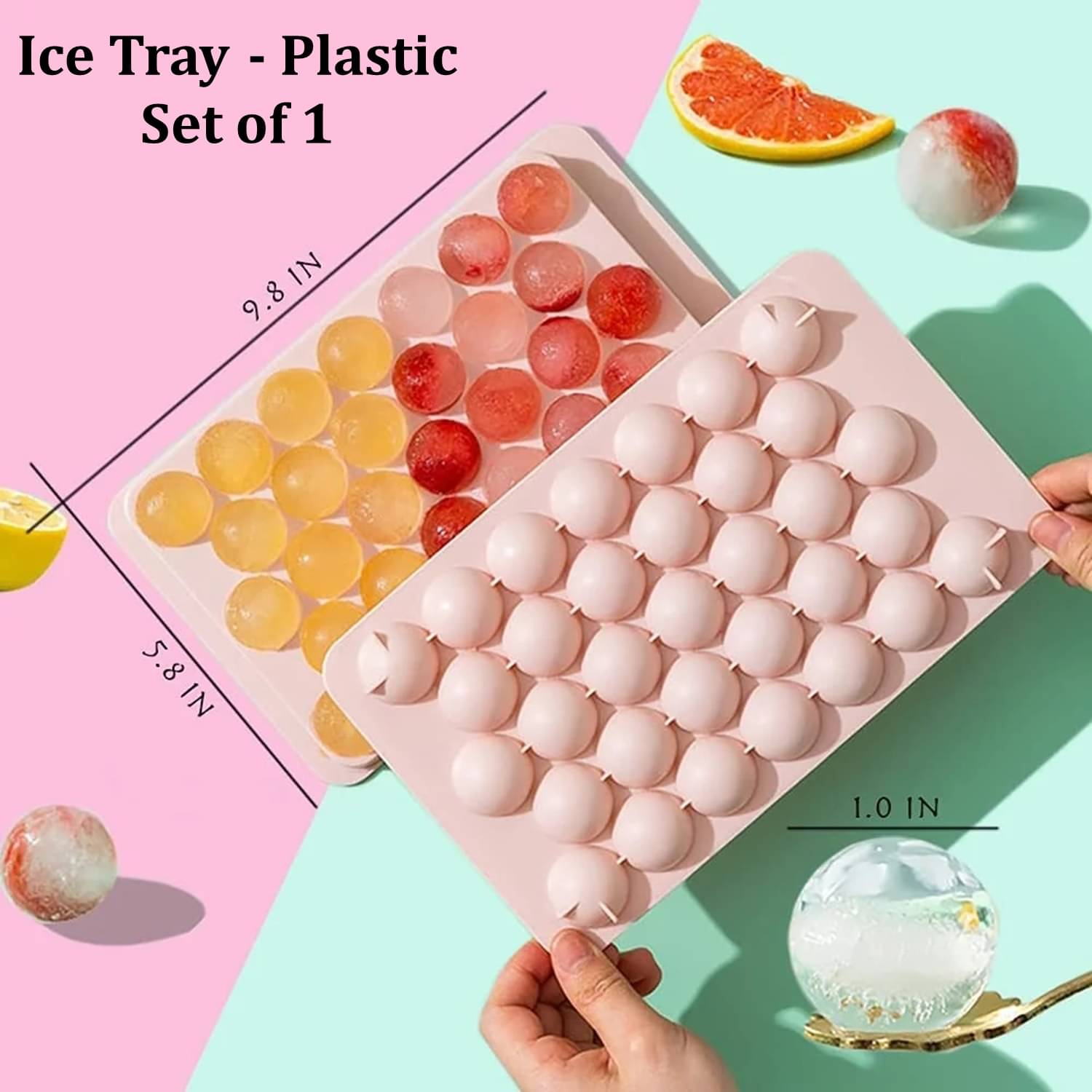     			Stysol Ice Tray  Peach 1 Pcs
