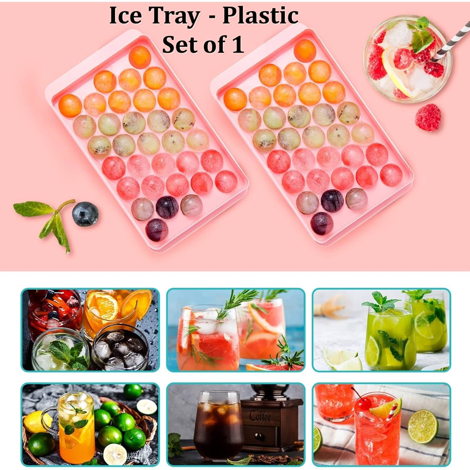     			Stysol Ice Tray  Peach 1 Pcs