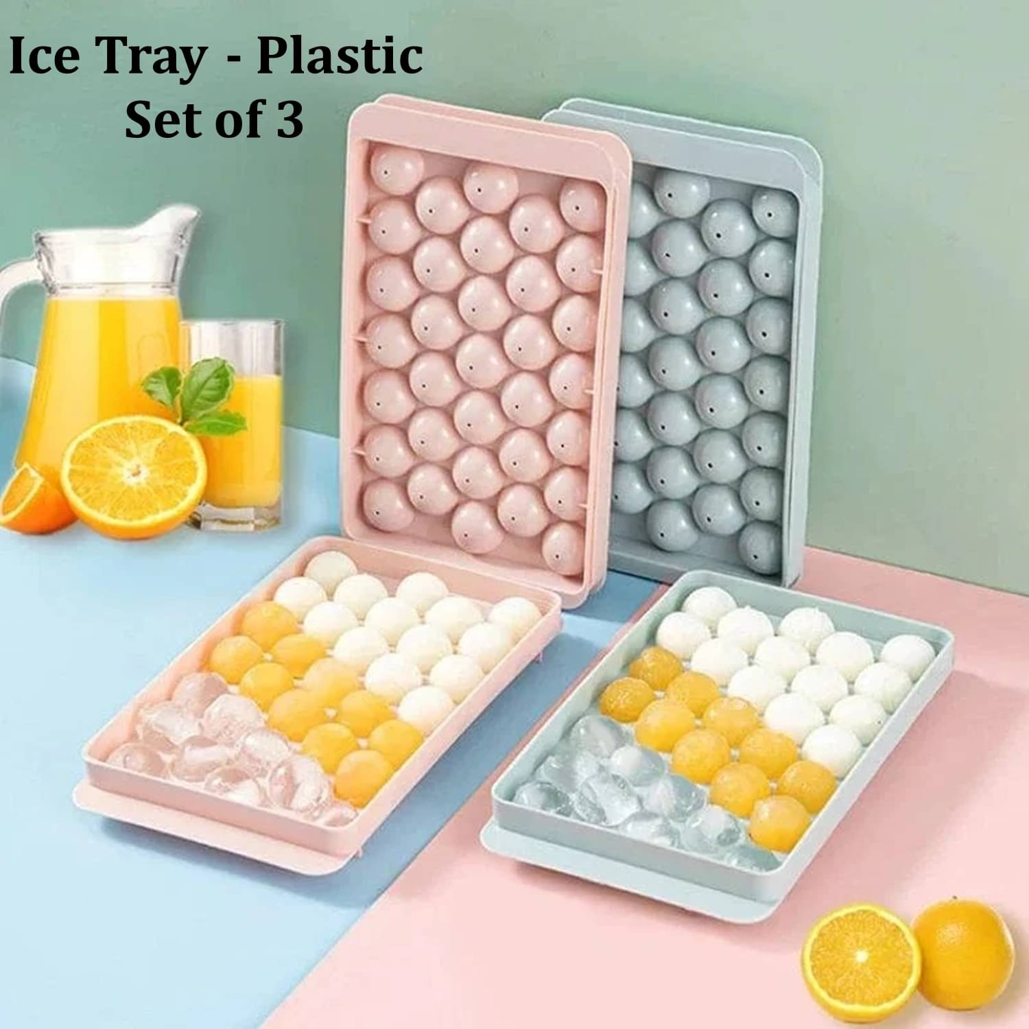     			Stysol Lolipop Ice Tray Peach 3 Pcs