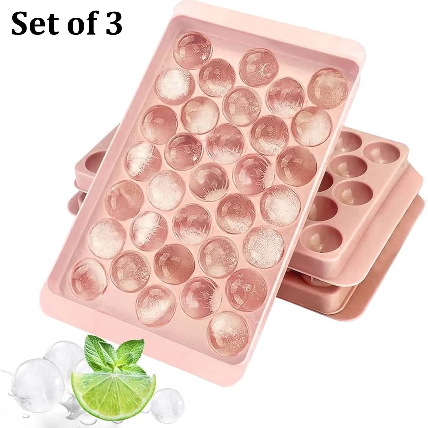    			Stysol Lolipop Ice Tray Peach 3 Pcs