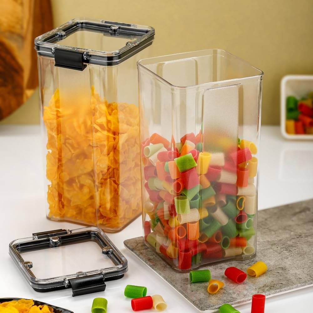     			Swaraa Kitchenware Plastic White Multi-Purpose Container ( set of 2 )