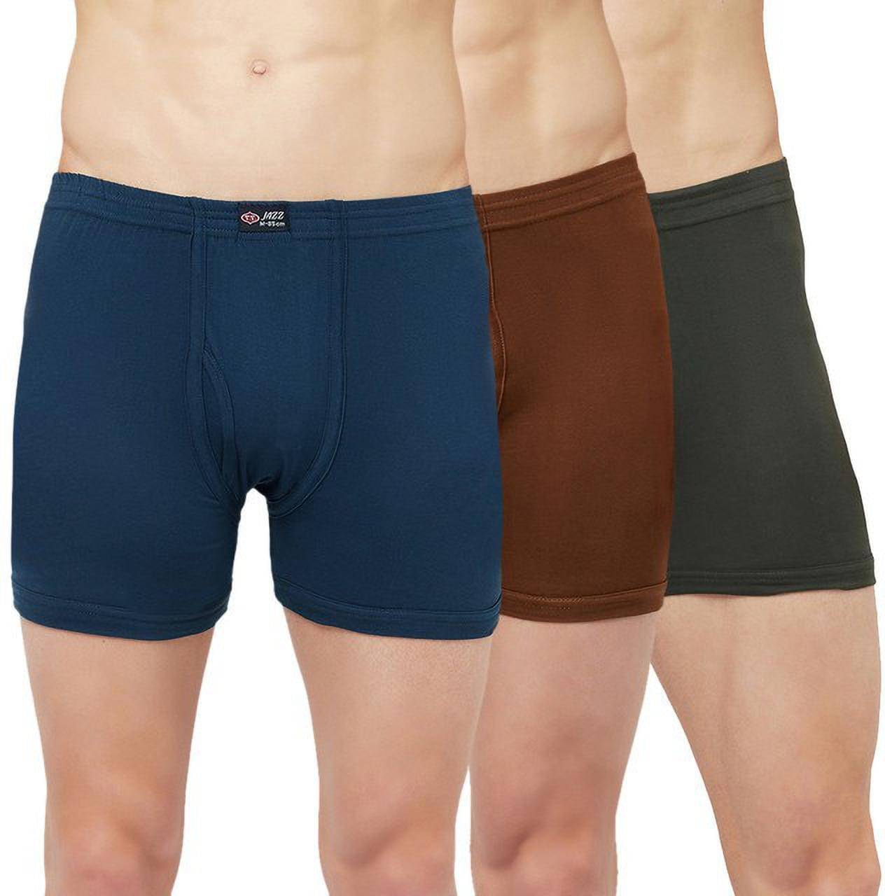 TT Pack of 3 Cotton Blend Trunks For Men's ( Multicolor ) TT Pack of 3 Cotton Blend Trunks For Men's ( Multicolor )