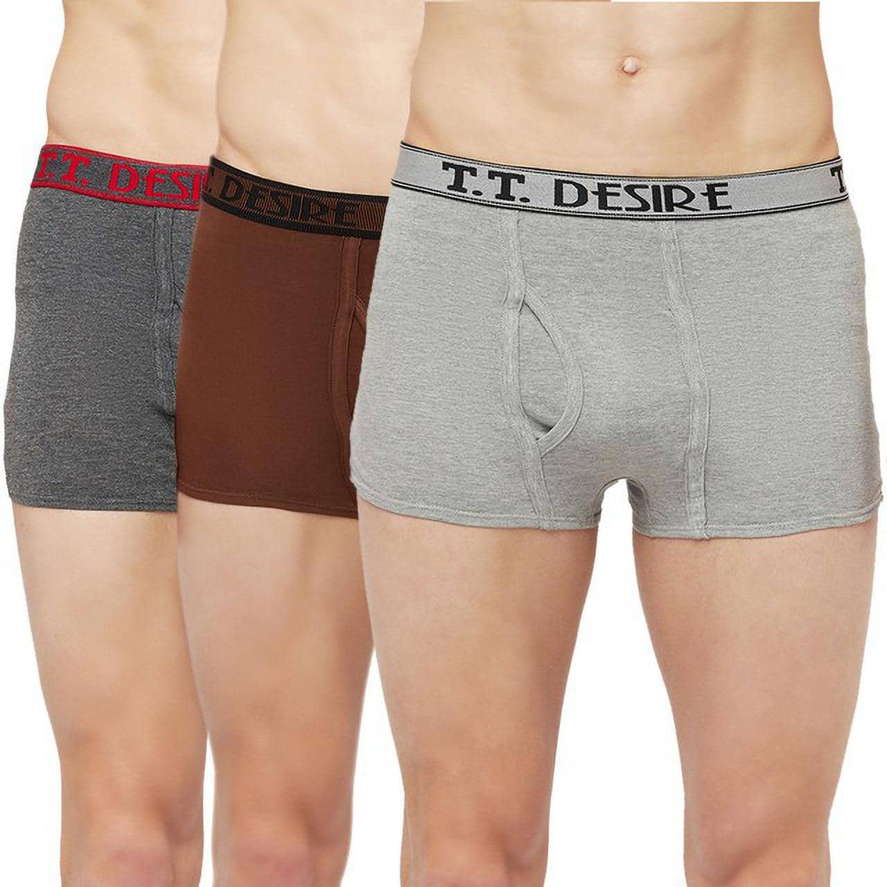 TT Pack of 3 Cotton Trunks For Men's ( Multicolor )