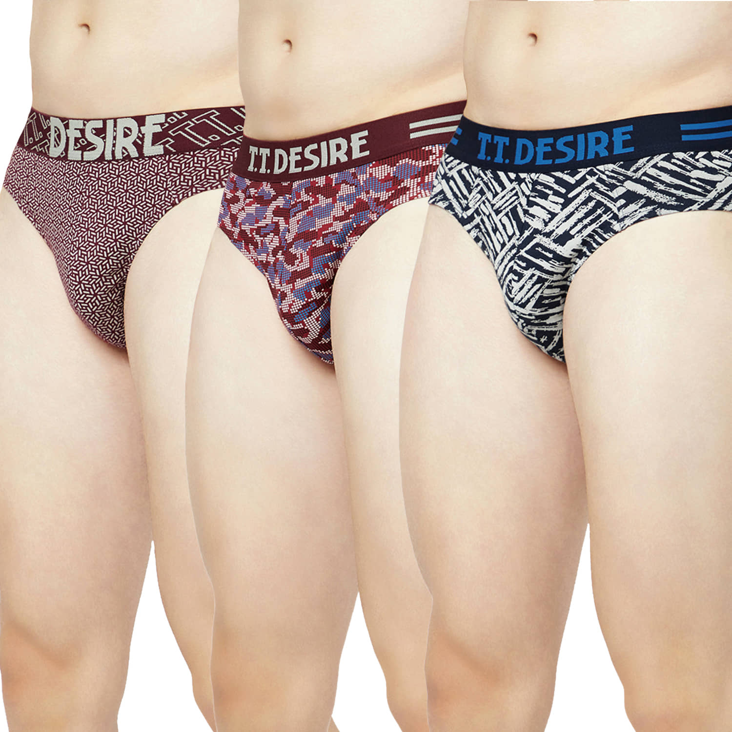 TT Pack of 3 Cotton Briefs For Men's ( Multicolor )