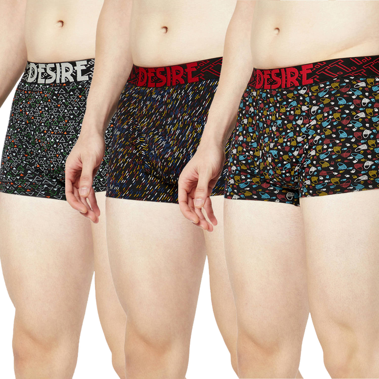     			TT Pack of 3 Cotton Trunks For Men's ( Multicolor )