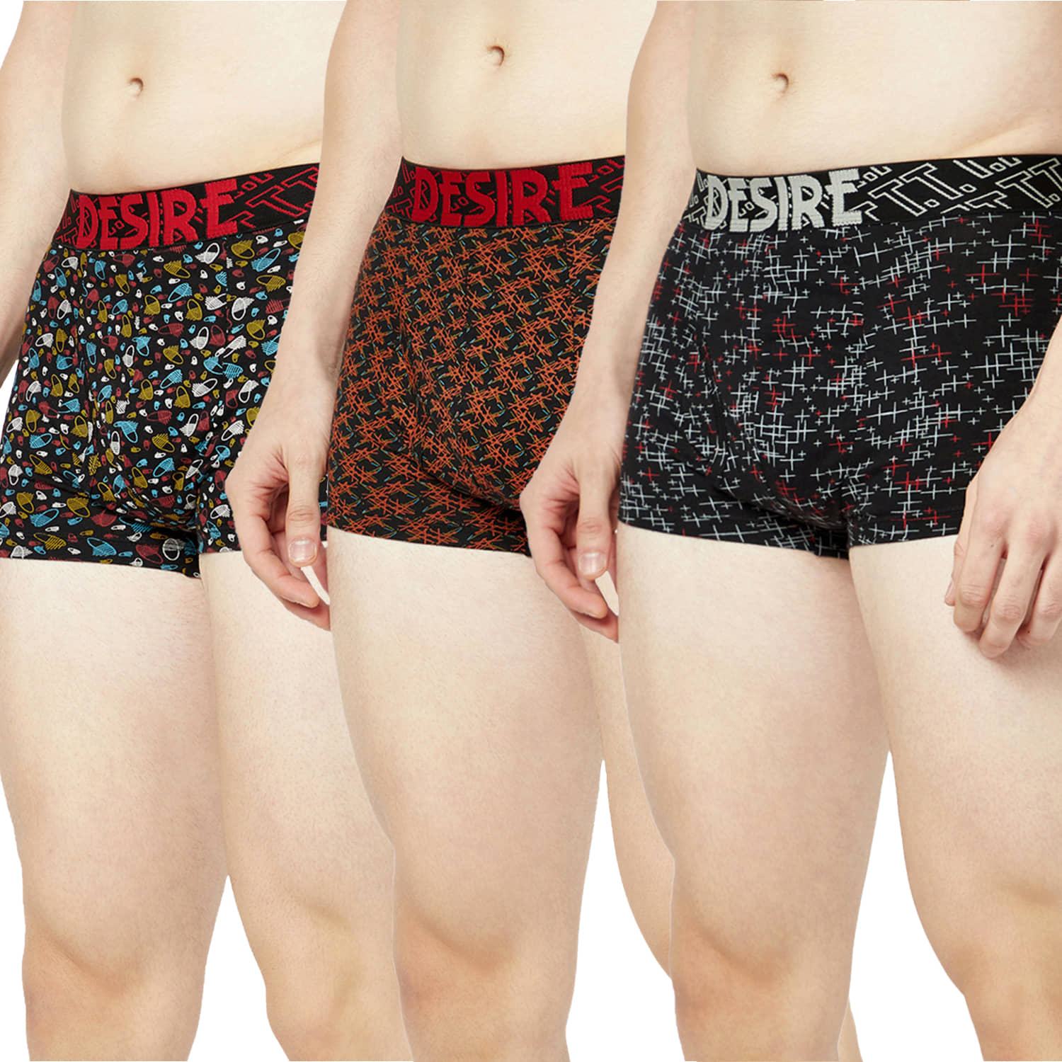 TT Pack of 3 Cotton Trunks For Men's ( Multicolor1 )
