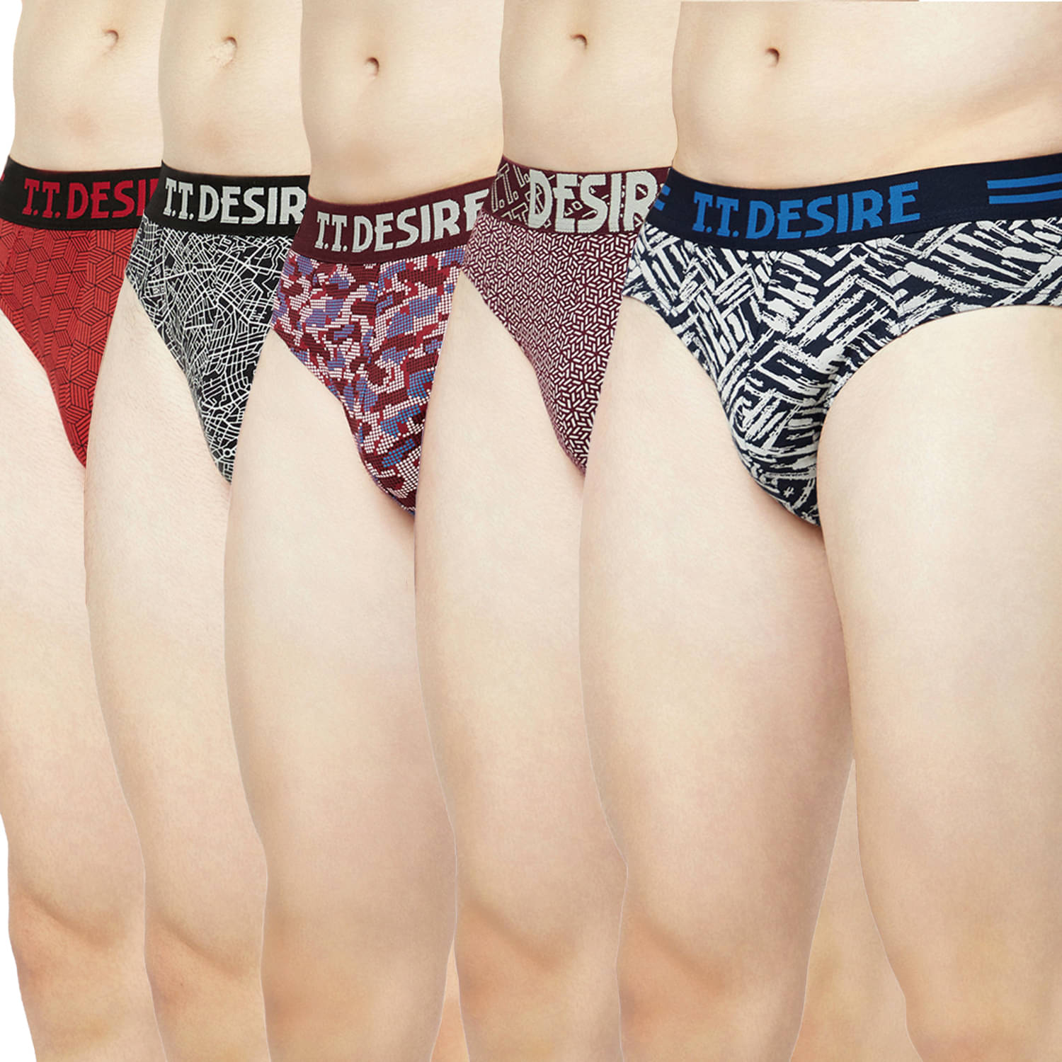     			TT Pack of 5 Cotton Briefs For Men's ( Multicolor )