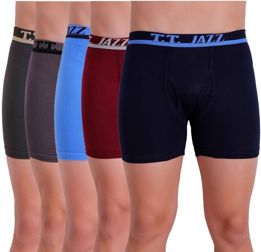 TT Pack of 5 Cotton Blend Trunks For Men's ( Multicolor )     			TT Pack of 5 Cotton Blend Trunks For Men's ( Multicolor )