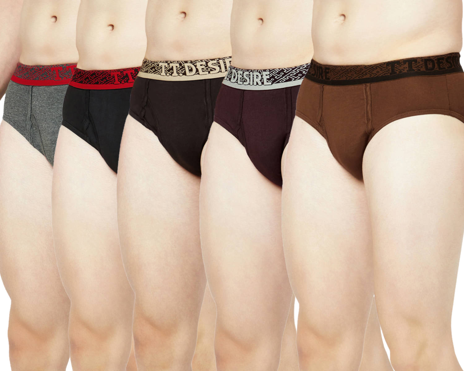 TT Pack of 5 Cotton Briefs For Men's ( Multicolor ) TT Pack of 5 Cotton Briefs For Men's ( Multicolor )