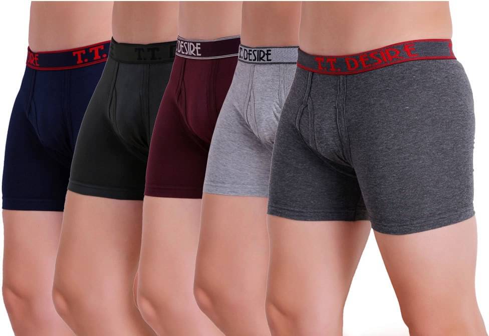     			TT Pack of 5 Cotton Trunks For Men's ( Multicolor )