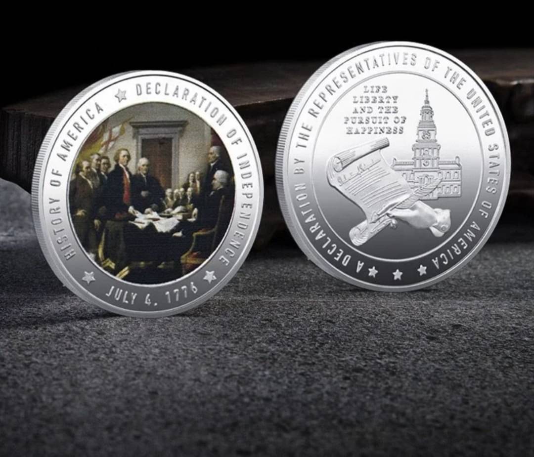 US Military Challenge Coin Presidential 1776 Declaration of Independence Commemorative Coin     			US Military Challenge Coin Presidential 1776 Declaration of Independence Commemorative Coin
