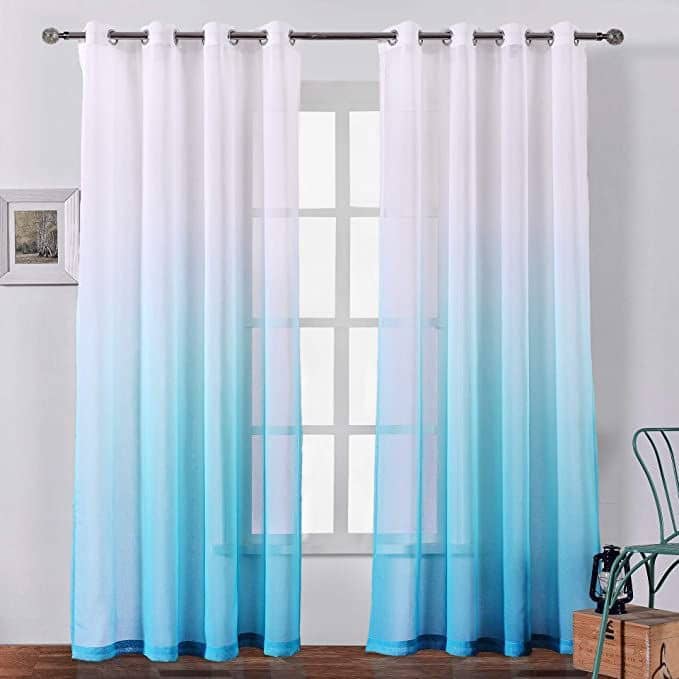 V21 decod Graphic Room Darkening Eyelet Curtain 5 ft ( Pack of 1 ) - Blue