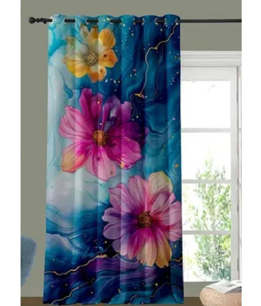V21 decod Graphic Room Darkening Eyelet Curtain 9 ft ( Pack of 1 ) - Light Pink