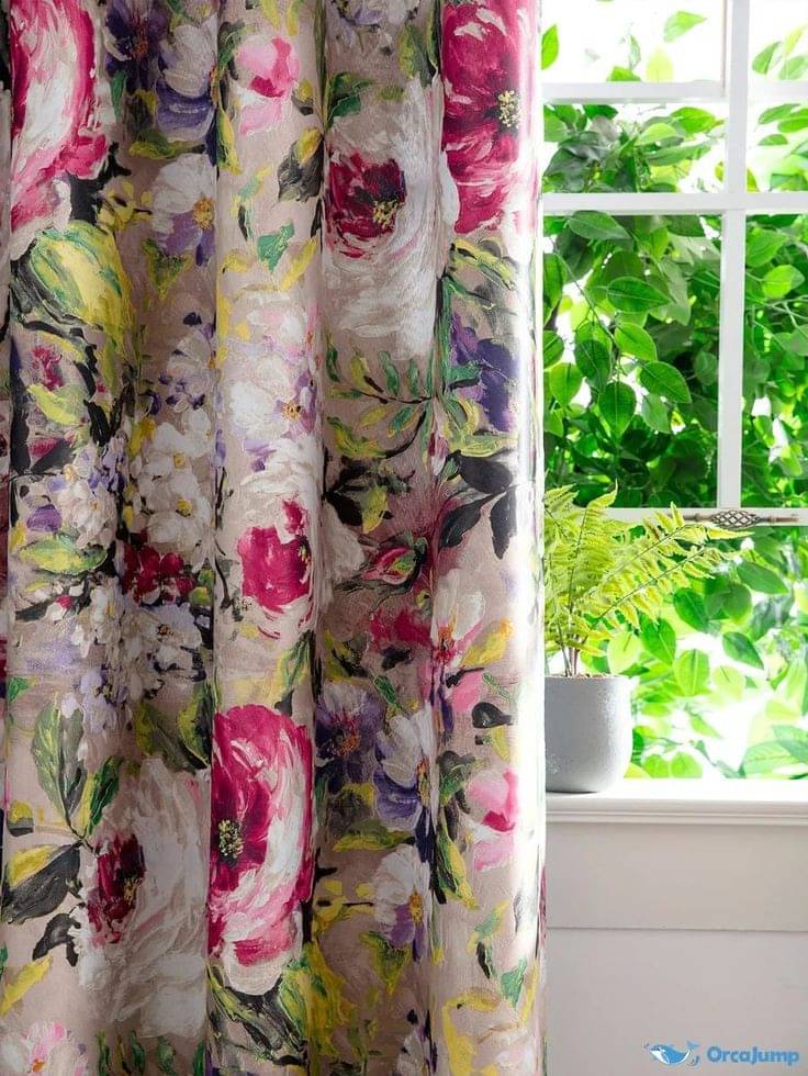 V21 decod Graphic Room Darkening Eyelet Curtain 5 ft ( Pack of 1 ) - Multi Color V21 decod Graphic Room Darkening Eyelet Curtain 5 ft ( Pack of 1 ) - Multi Color