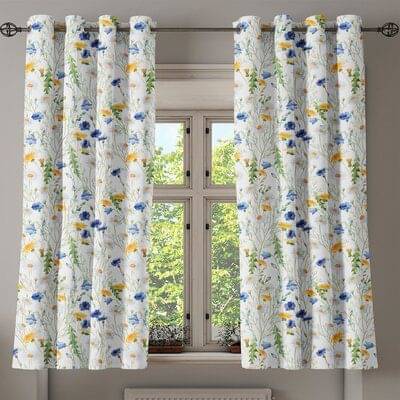 V21 decod Graphic Room Darkening Eyelet Curtain 7 ft ( Pack of 1 ) - White V21 decod Graphic Room Darkening Eyelet Curtain 7 ft ( Pack of 1 ) - White