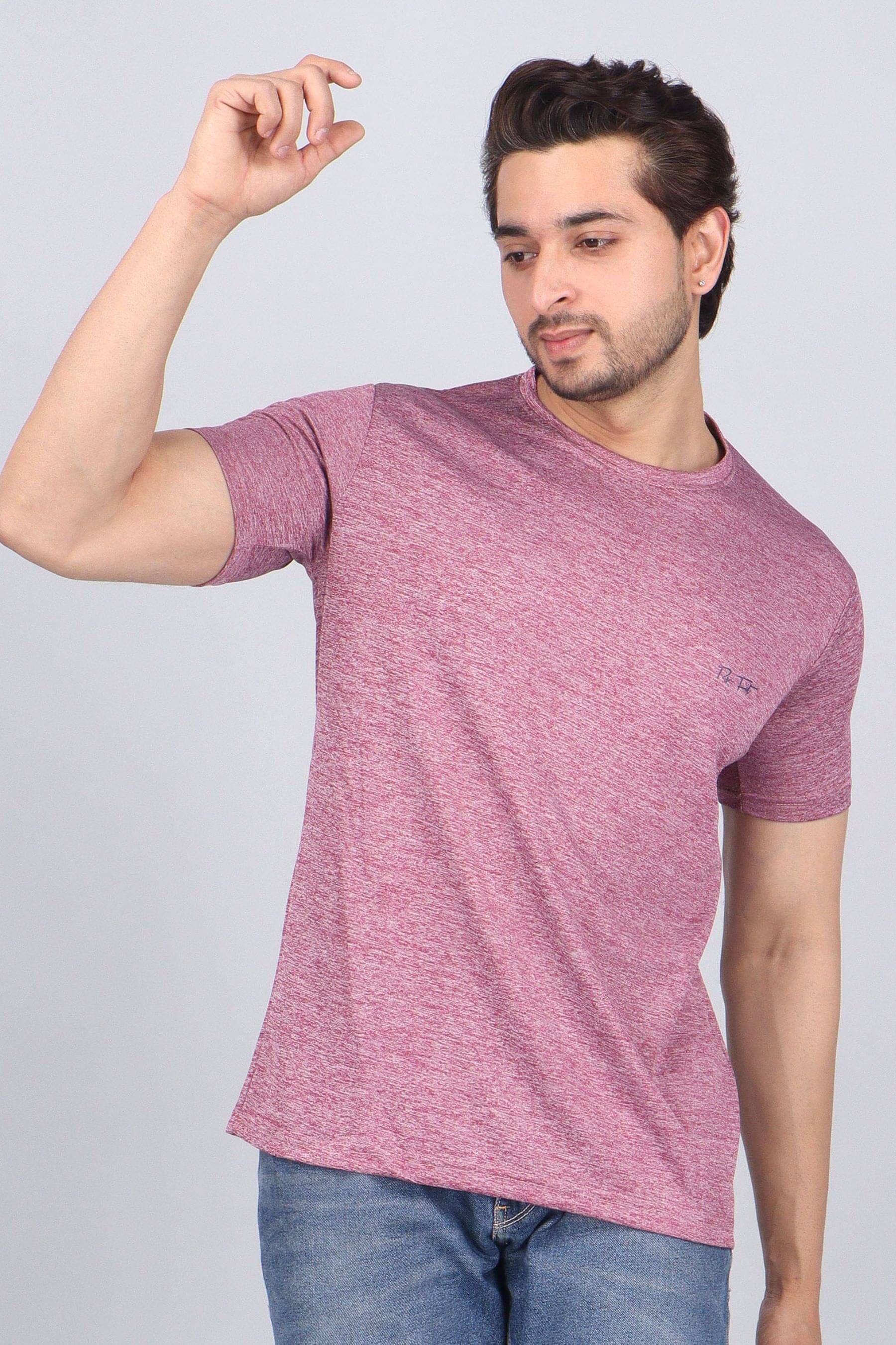 WILD ELEPHANT Polyester Regular Fit Solid Half Sleeves Men's Round T-Shirt - Red ( Pack of 1 ) WILD ELEPHANT Polyester Regular Fit Solid Half Sleeves Men's Round T-Shirt - Red ( Pack of 1 )