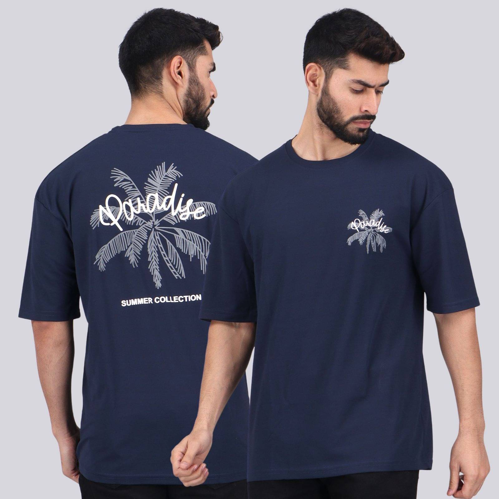     			WILD ELEPHANT Polyester Regular Fit Printed Half Sleeves Men's Round T-Shirt - Navy ( Pack of 1 )