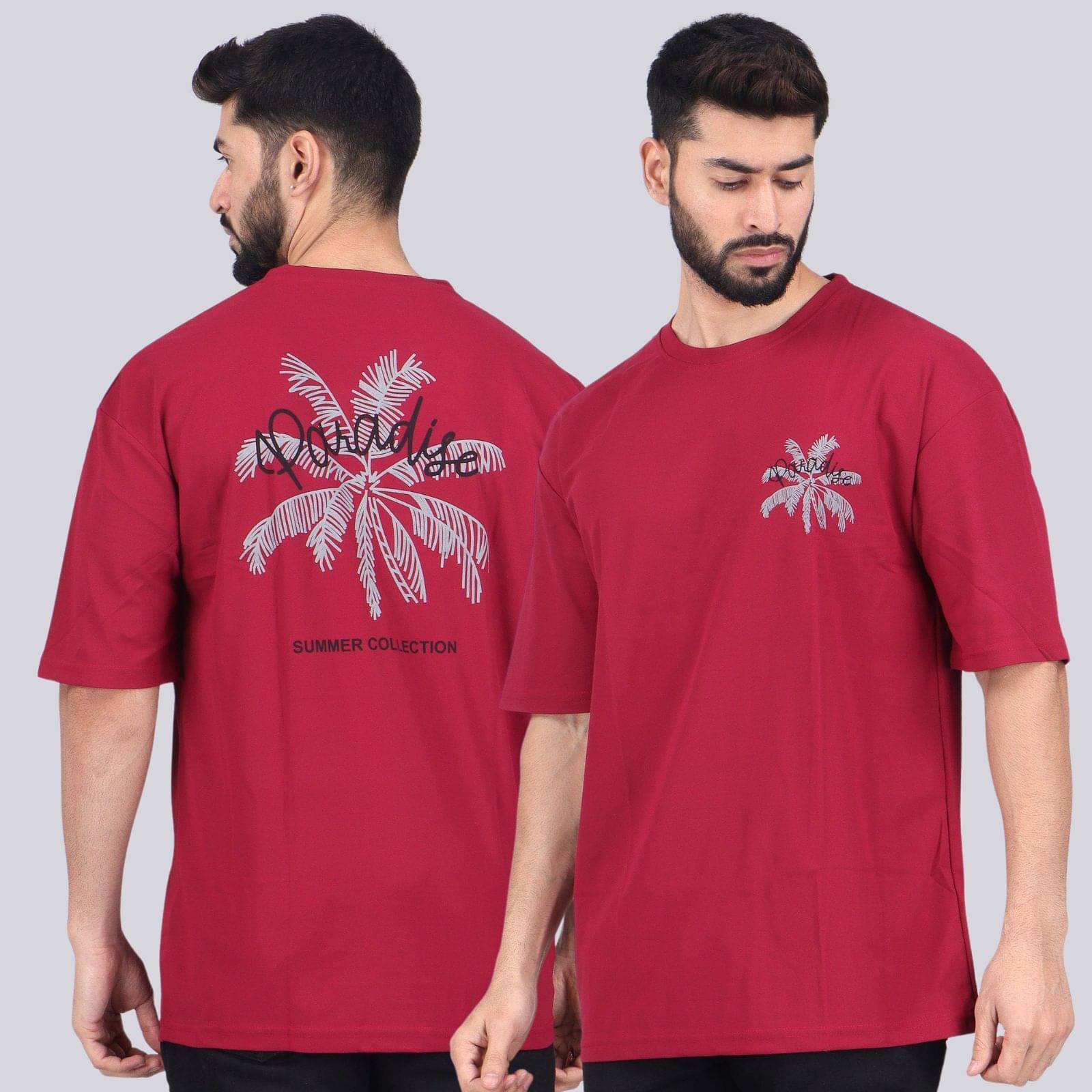     			WILD ELEPHANT Polyester Regular Fit Printed Half Sleeves Men's Round T-Shirt - Maroon ( Pack of 1 )