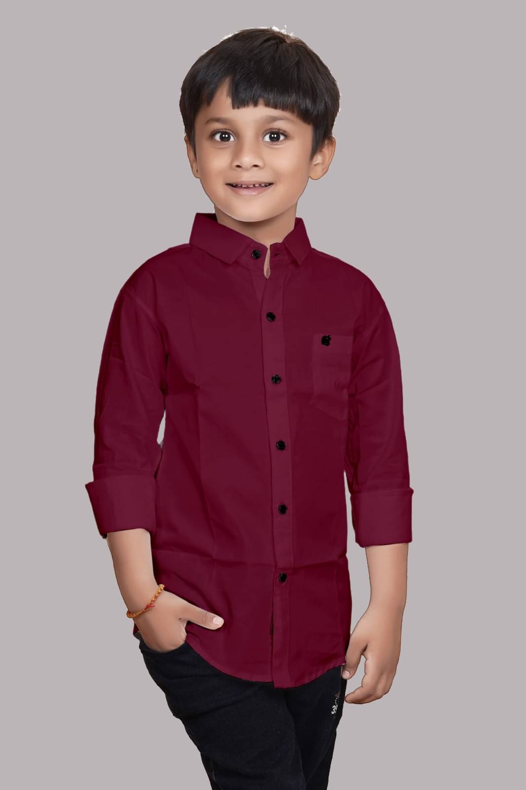     			ZAKAR STYLE Pack of 1 Boys Cotton Blend Full Sleeves Shirt ( Red )